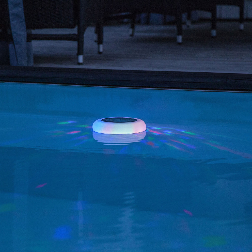 LED solcelledrevet flytende bassenglys IP65 RGB varmhvit - STAR TRADING bakside