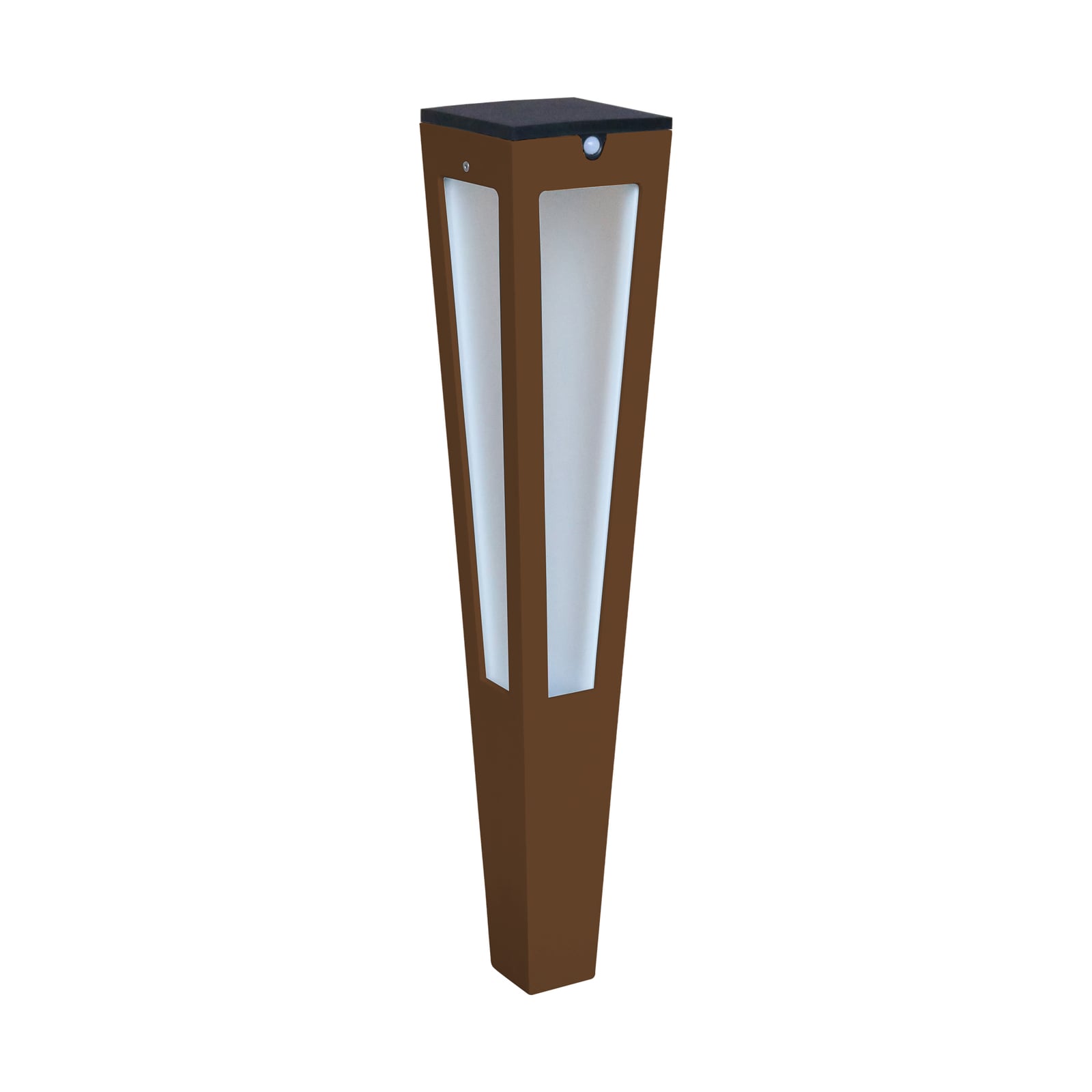 LED solcellefakkel Tinka dimbar aluminium 62 cm IP55 fra Les Jardins sett forfra