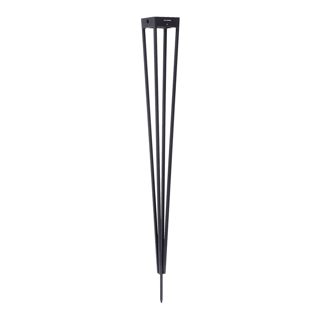 LED solcellefakkel Tinka grå 90 cm dimbar IP66 bakside