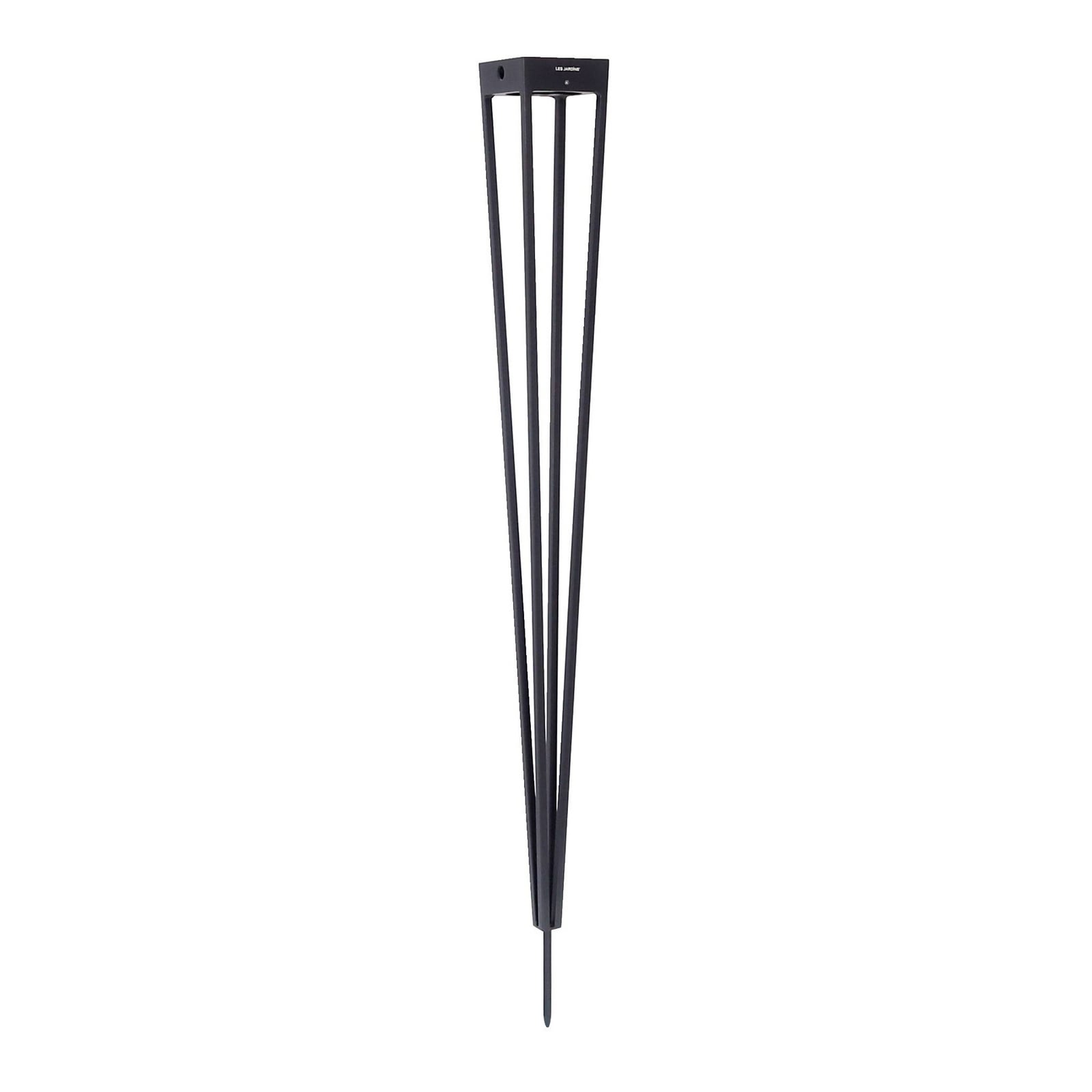 LED solcellefakkel Tinka grå 90 cm dimbar IP66 bakside