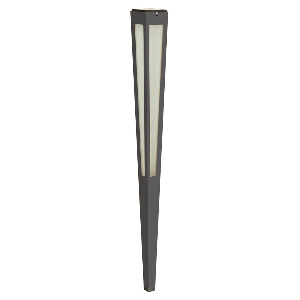 LED solcellefakkel Tinka grå aluminium 120 cm forfra