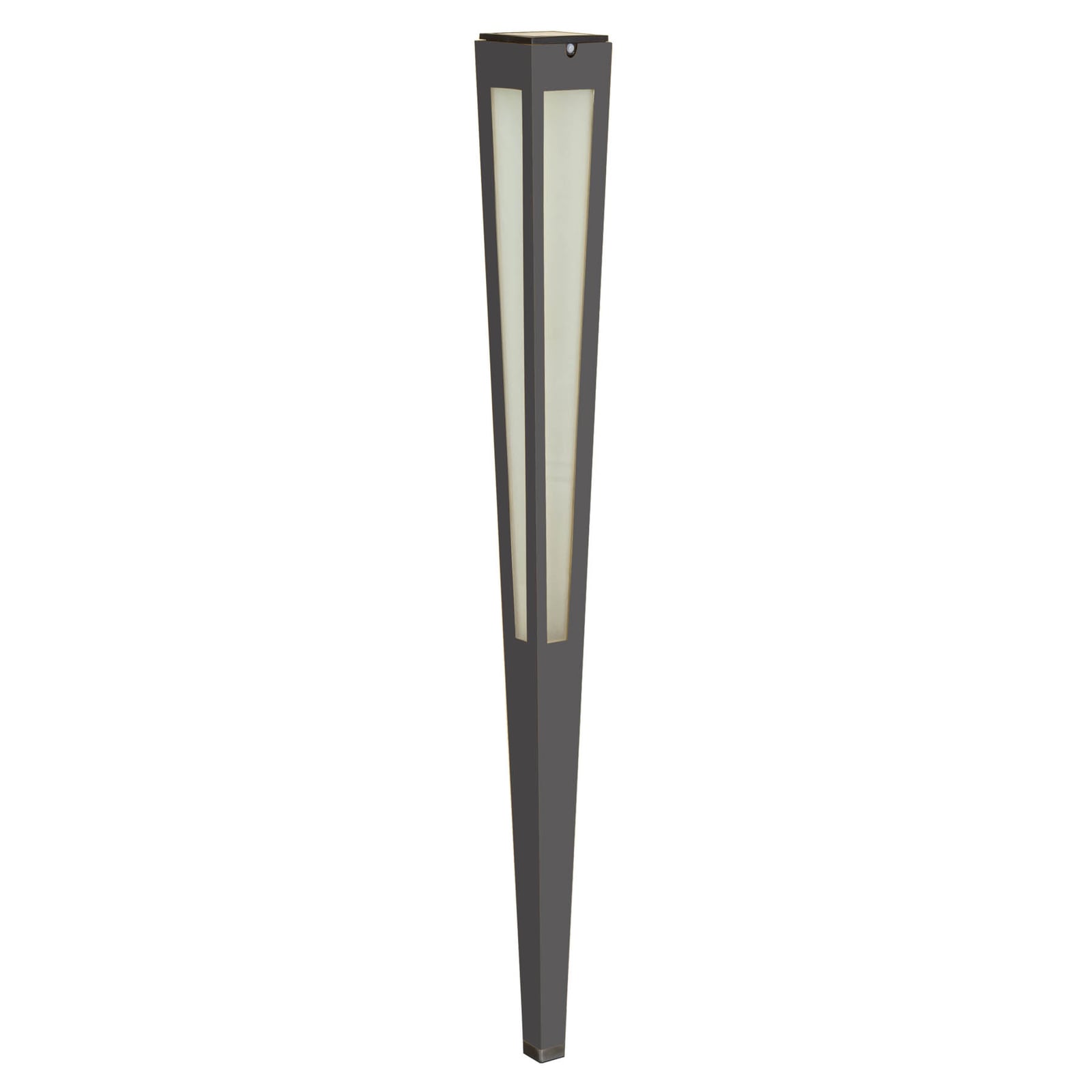 LED solcellefakkel Tinka grå aluminium 120 cm forfra