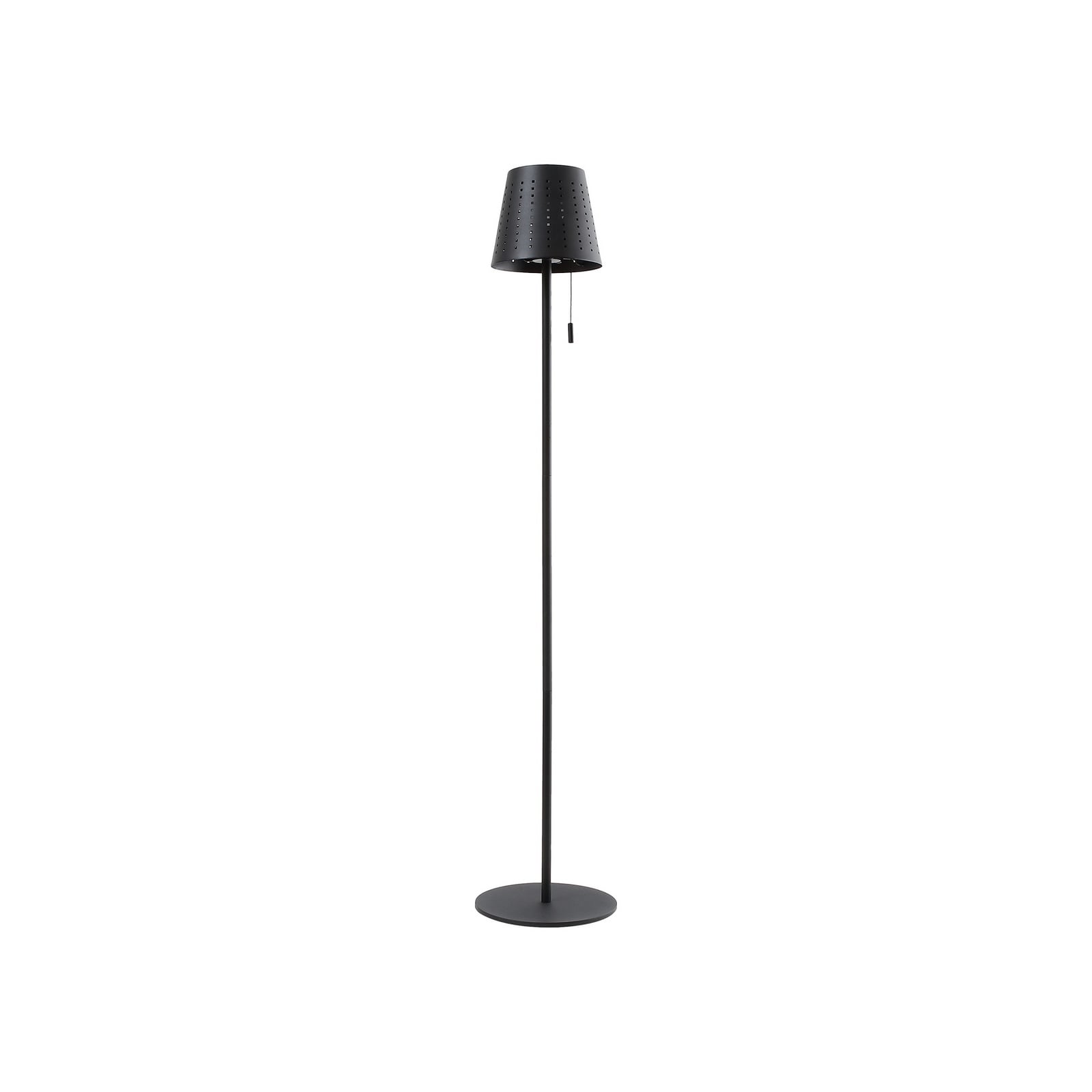 LED solcellegulvlampe Hilario svart dimbar IP44 montert ute