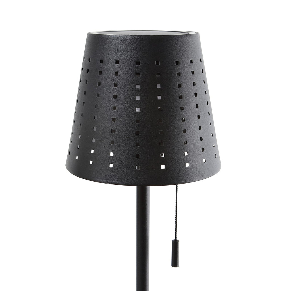 LED solcellegulvlampe Hilario svart dimbar IP44 - Lindby