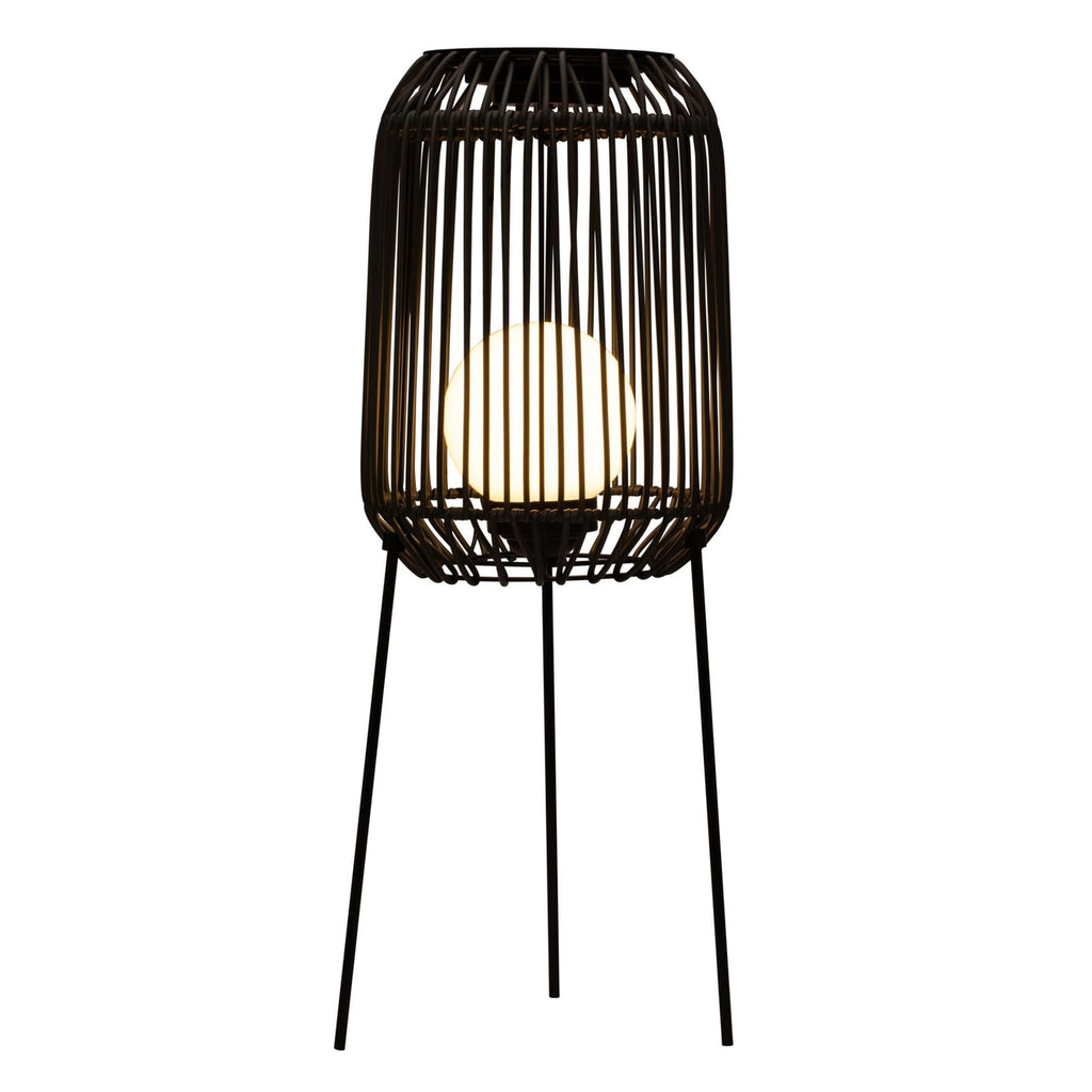 Nærbilde av LED solcellegulvlampe Sunshine Coziness med varm hvit LED