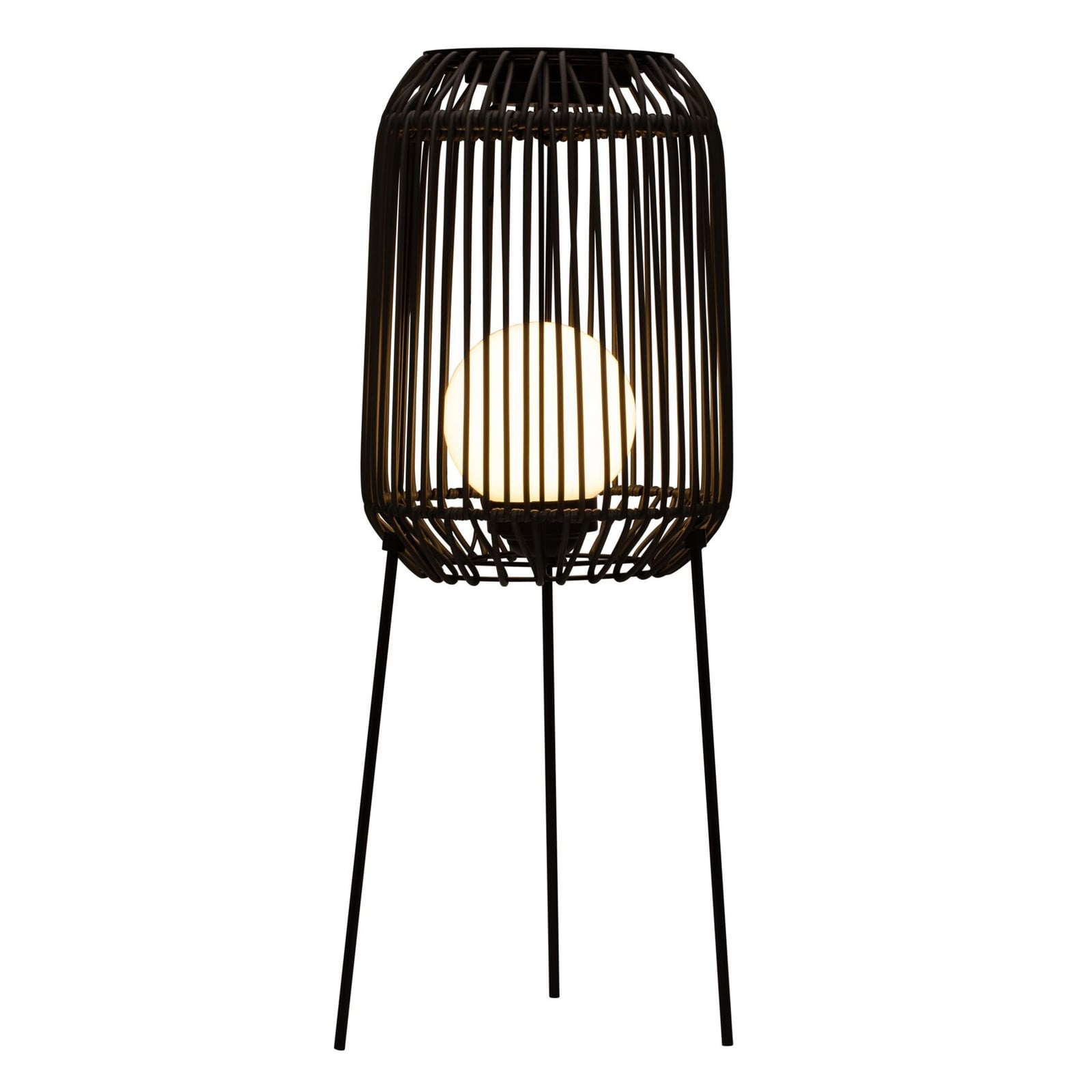 Nærbilde av LED solcellegulvlampe Sunshine Coziness med varm hvit LED