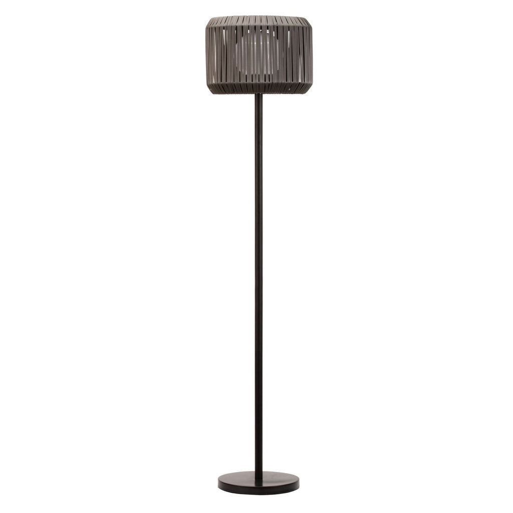 Nærbilde av LED solcellegulvlampe Sunshine Elegance rattanlook IP44