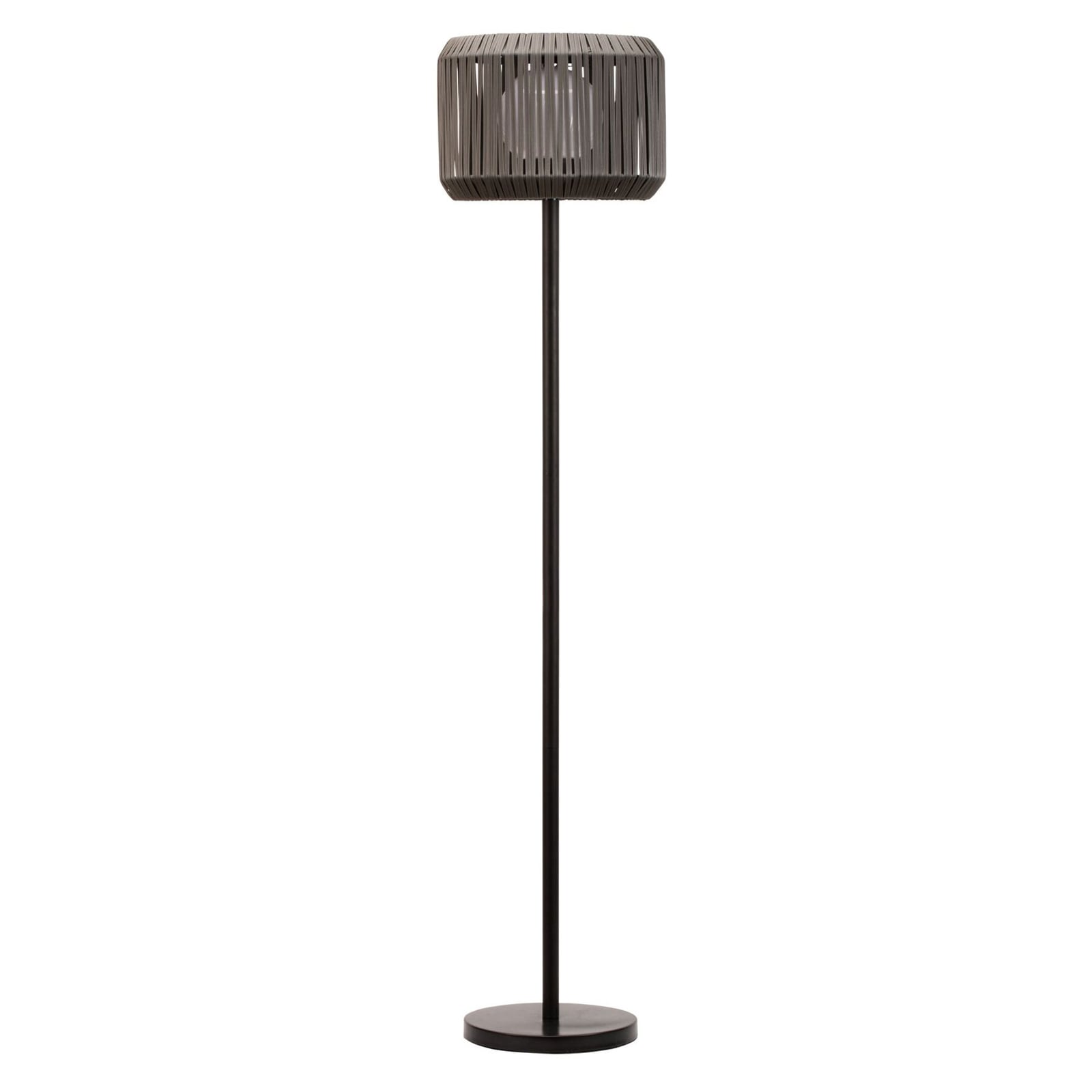 Nærbilde av LED solcellegulvlampe Sunshine Elegance rattanlook IP44