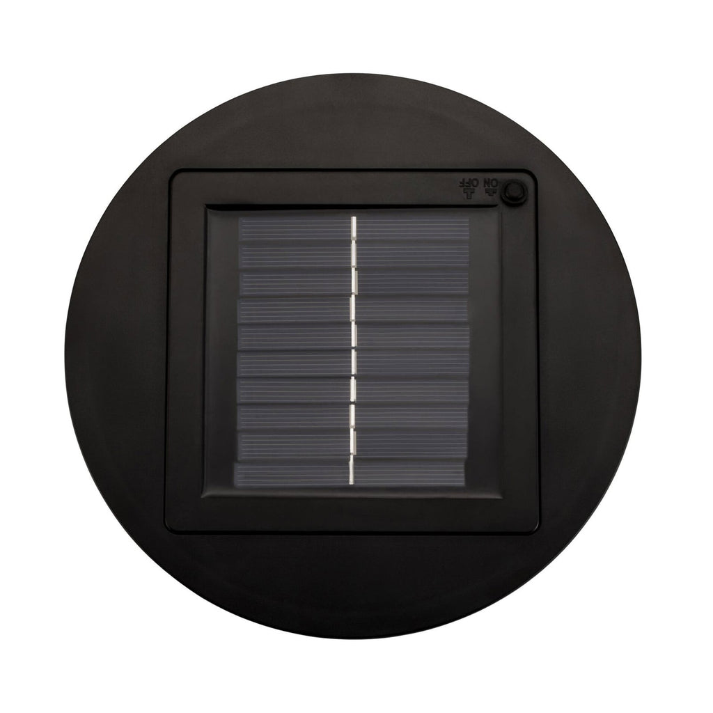 LED solcellegulvlampe Sunshine Elegance rattanlook IP44 sideprofil