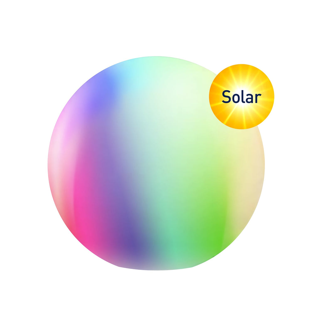 LED solcellekule Calluna dimbar Ø35 cm CCT RGB IP44 tint montert i hage