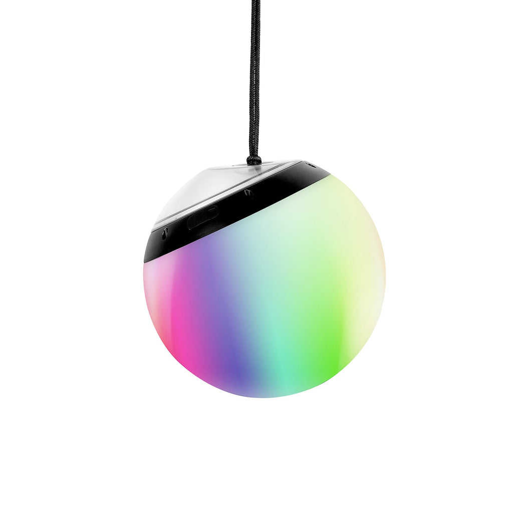 LED solcellekule Pendula dimbar Ø20 cm CCT RGB IP44 tint forfra