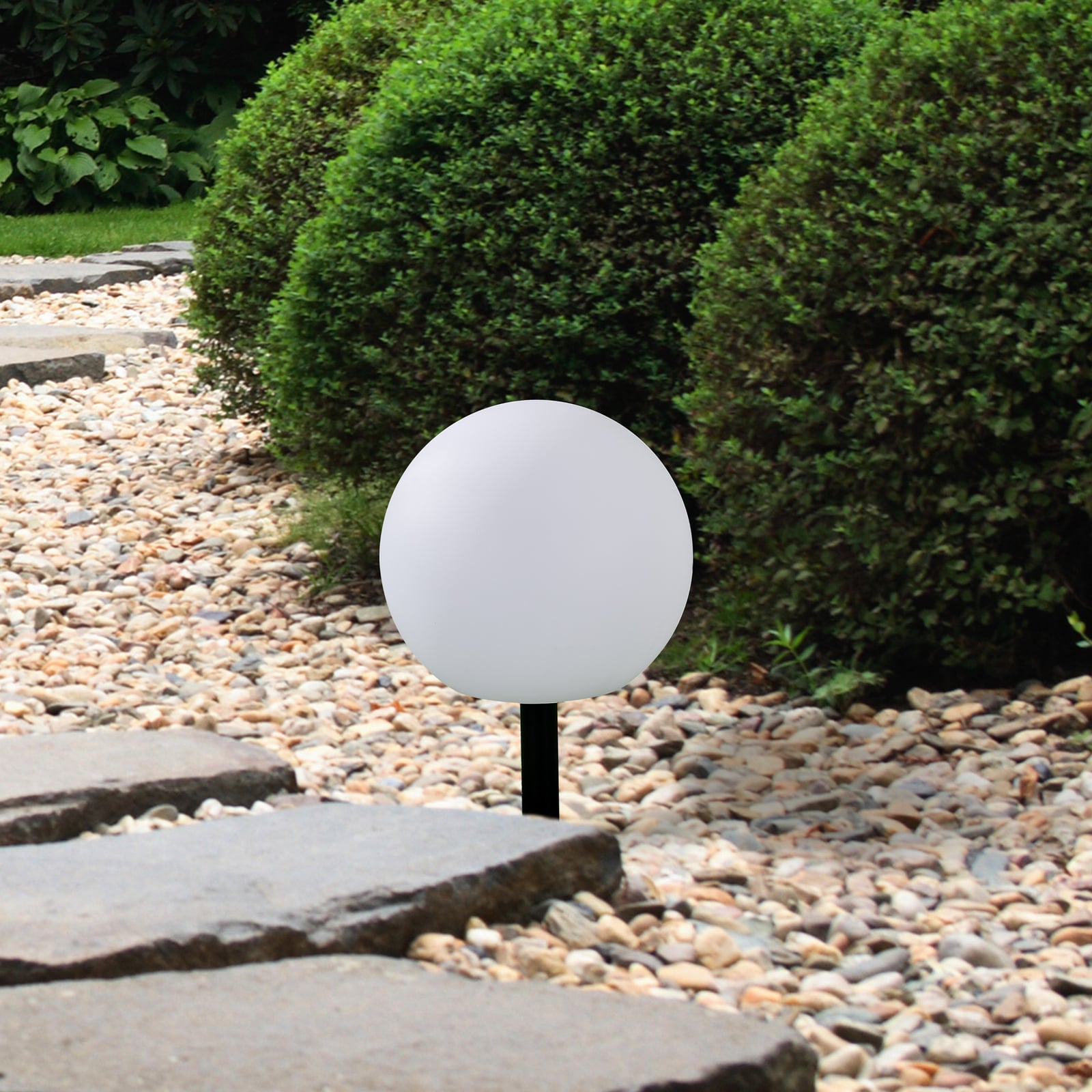 LED solcellekuler 3-er sett RGBW med spyd IP44 - Lindby bakside