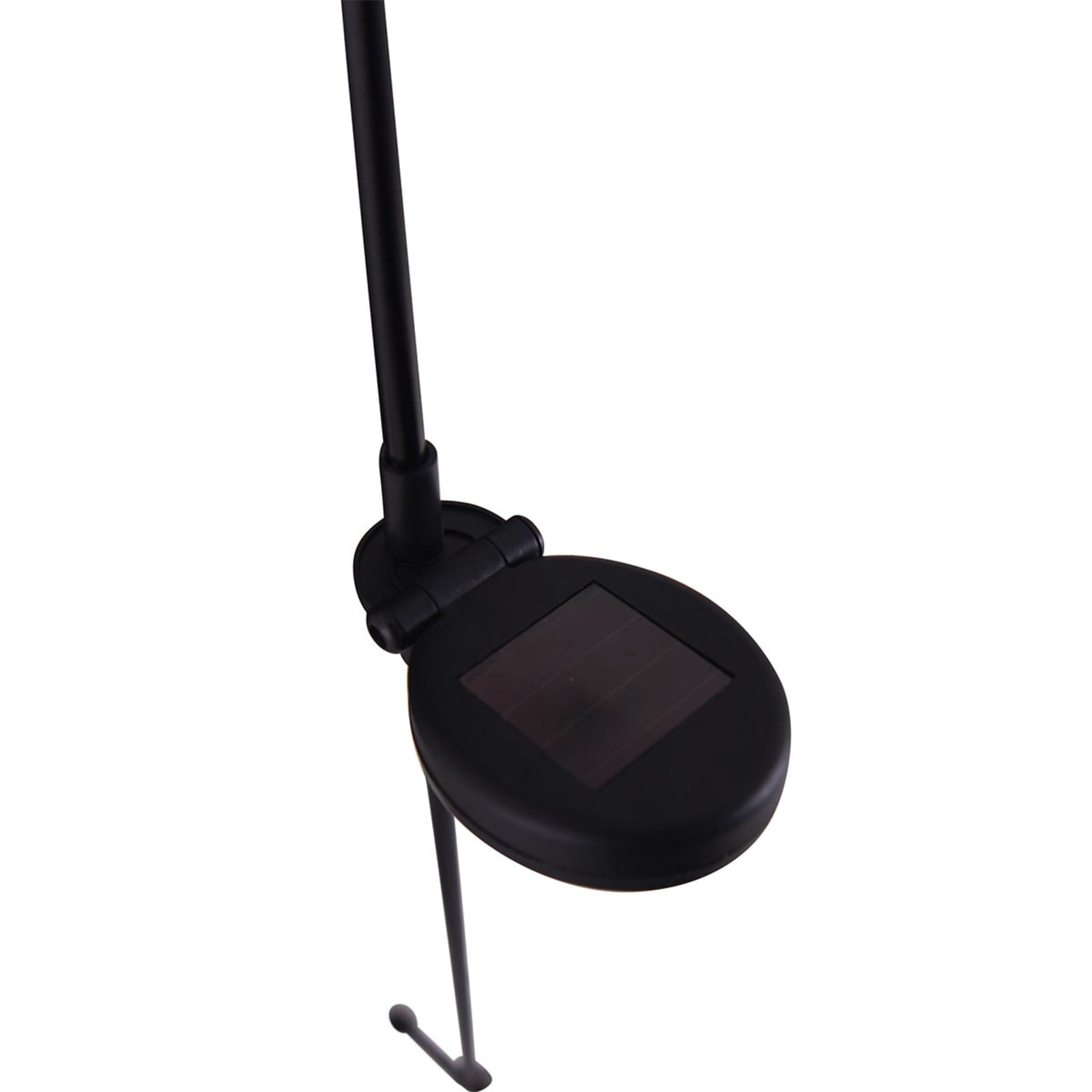 LED solcellelampe Aideen med jordspyd brun 90 cm med solcellepanel