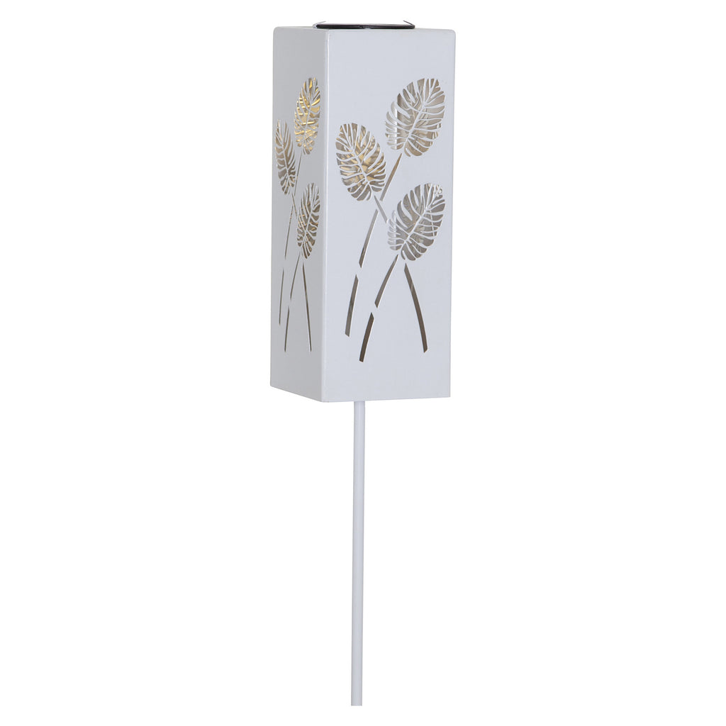 LED solcellelampe Albaleaf 2-i-1 hvit IP44 komplett med batteri