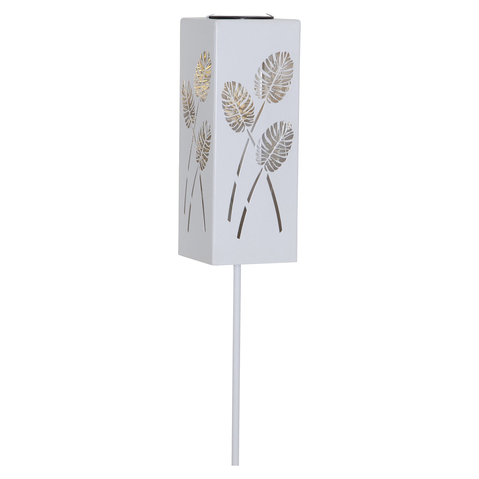 LED solcellelampe Albaleaf 2-i-1 hvit IP44 komplett med batteri