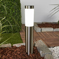 LED solcellelampe Aleeza rustfritt stål 61 cm forfra