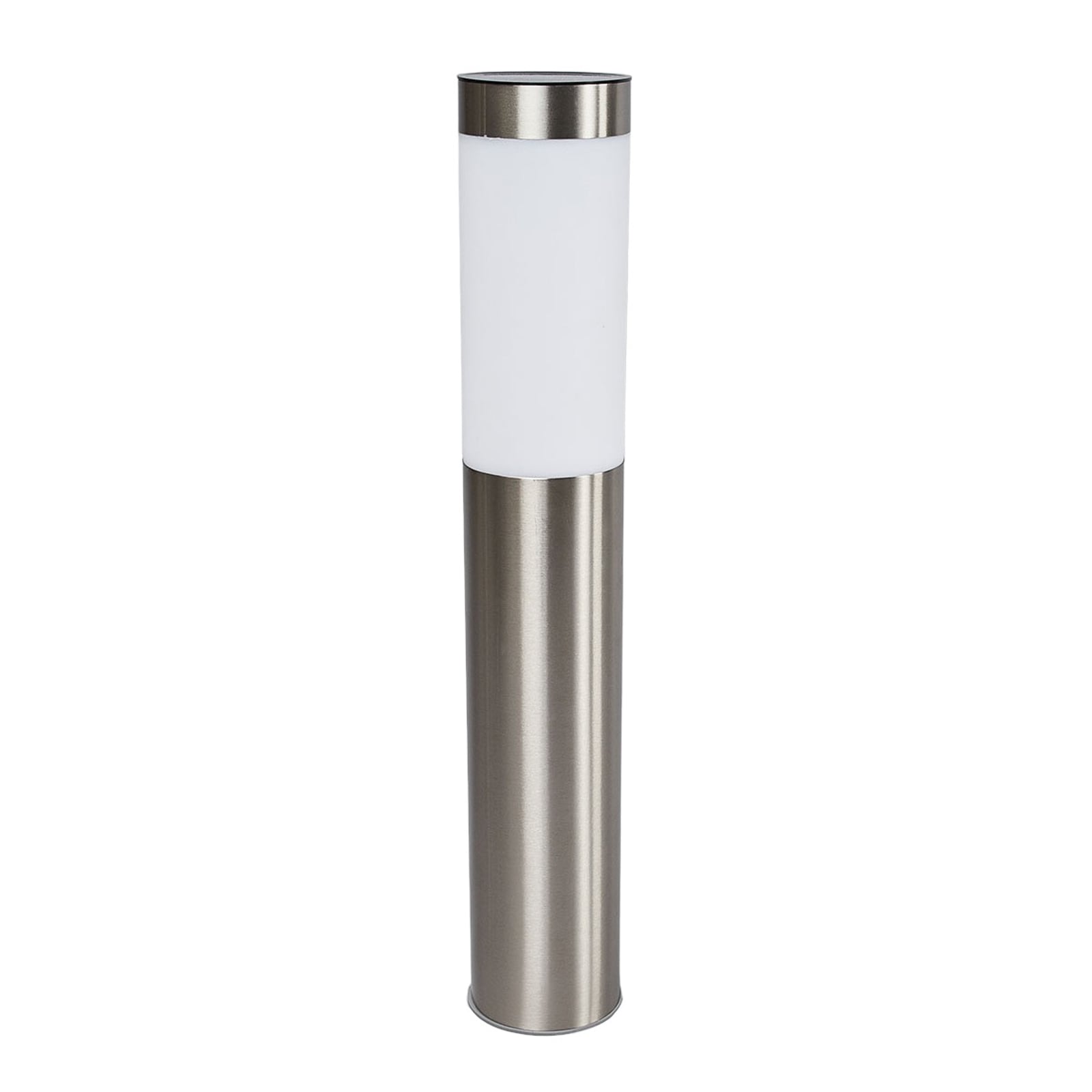 LED solcellelampe Aleeza rustfritt stål 61 cm montert i hage