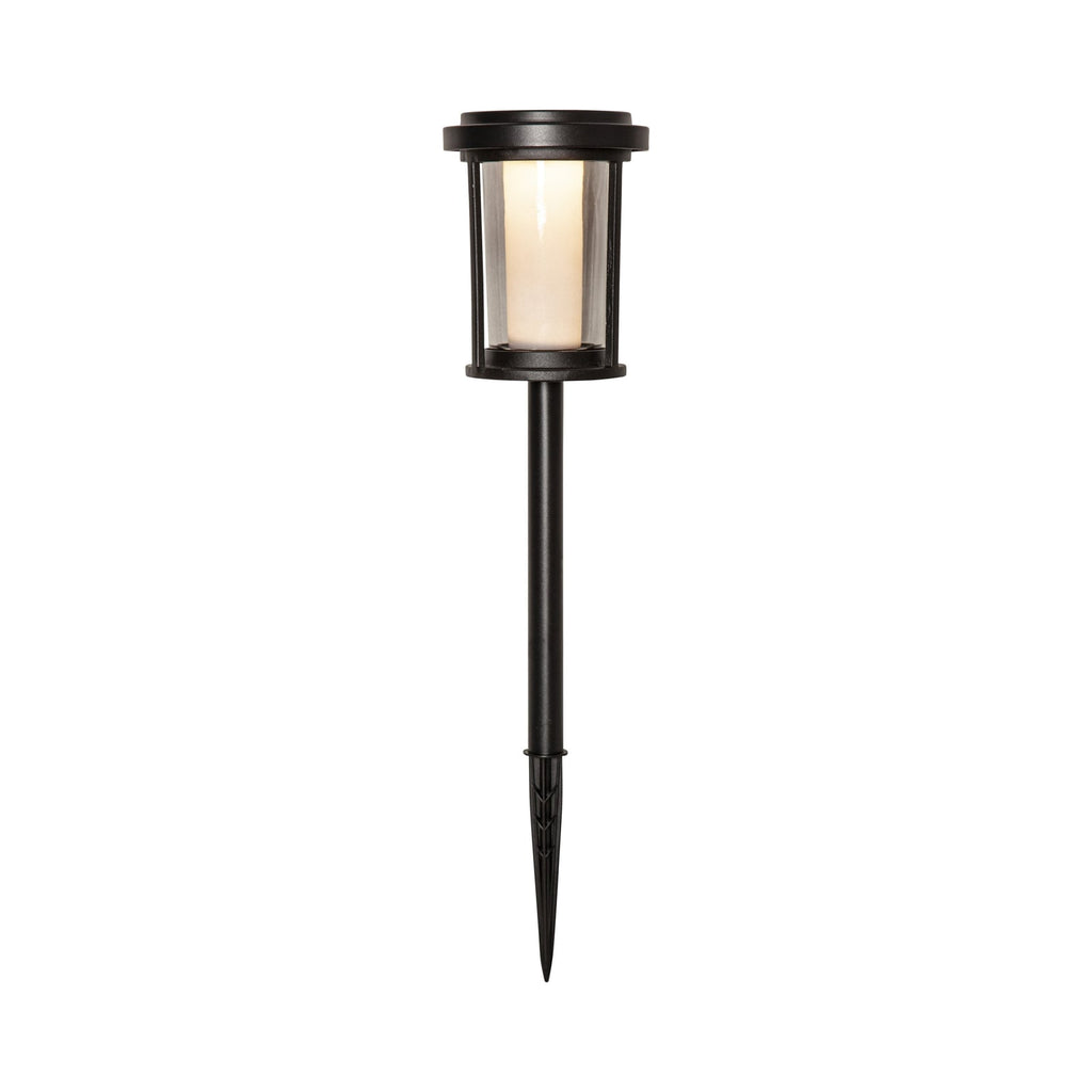 LED solcellelampe Alippa med spyd svart 44 cm varmhvit IP44 montert i hage