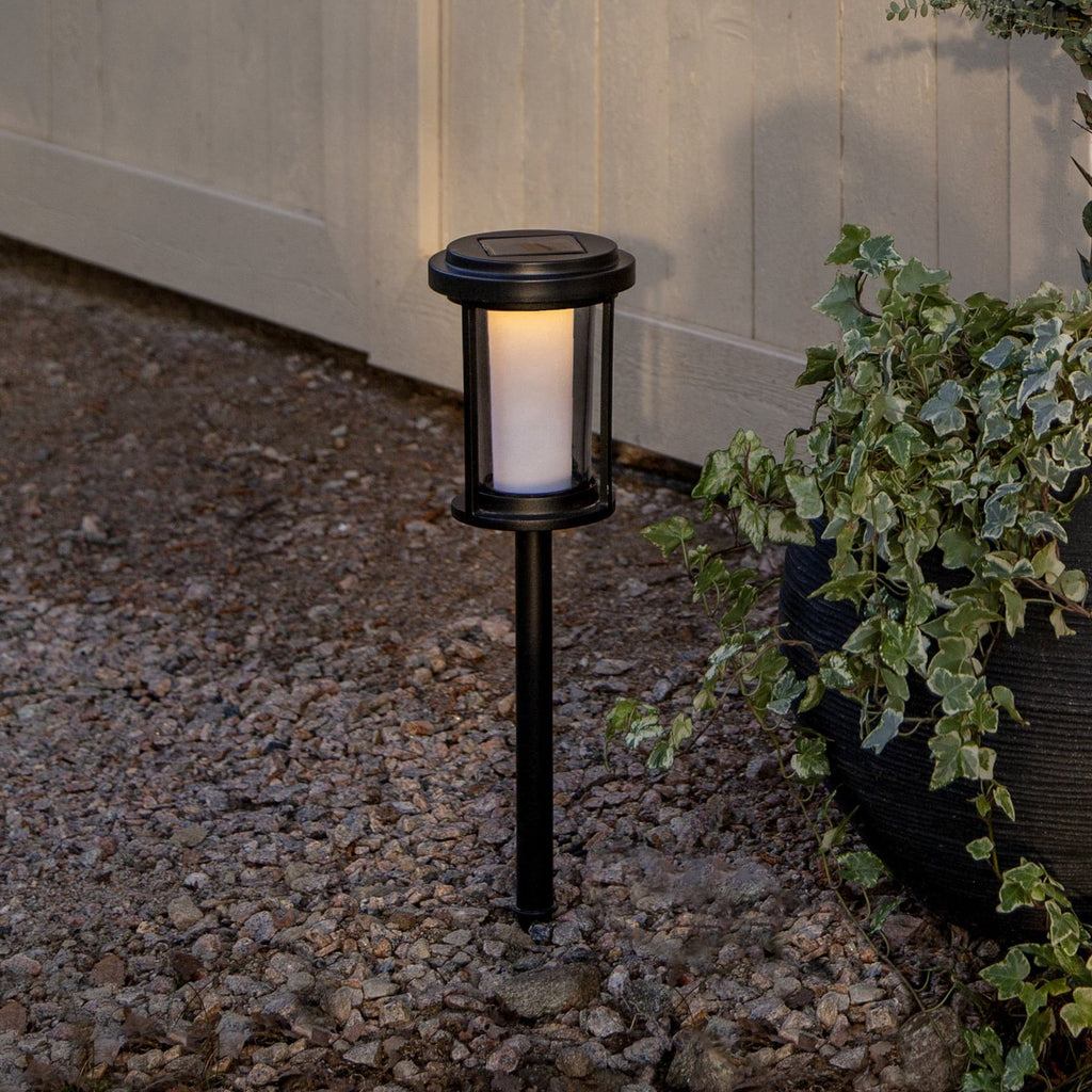 LED solcellelampe Alippa med spyd svart 44 cm varmhvit IP44 nærbilde