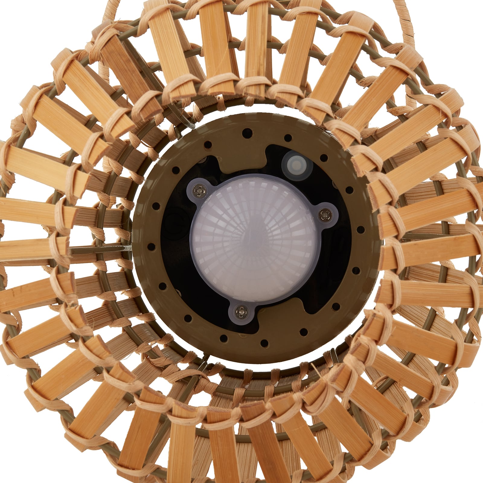 LED solcellelampe Amaria bambus dimbar integrert bryter