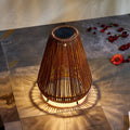 LED solcellelampe Amaria rotting dimbar Ø27 cm IP44 sett forfra