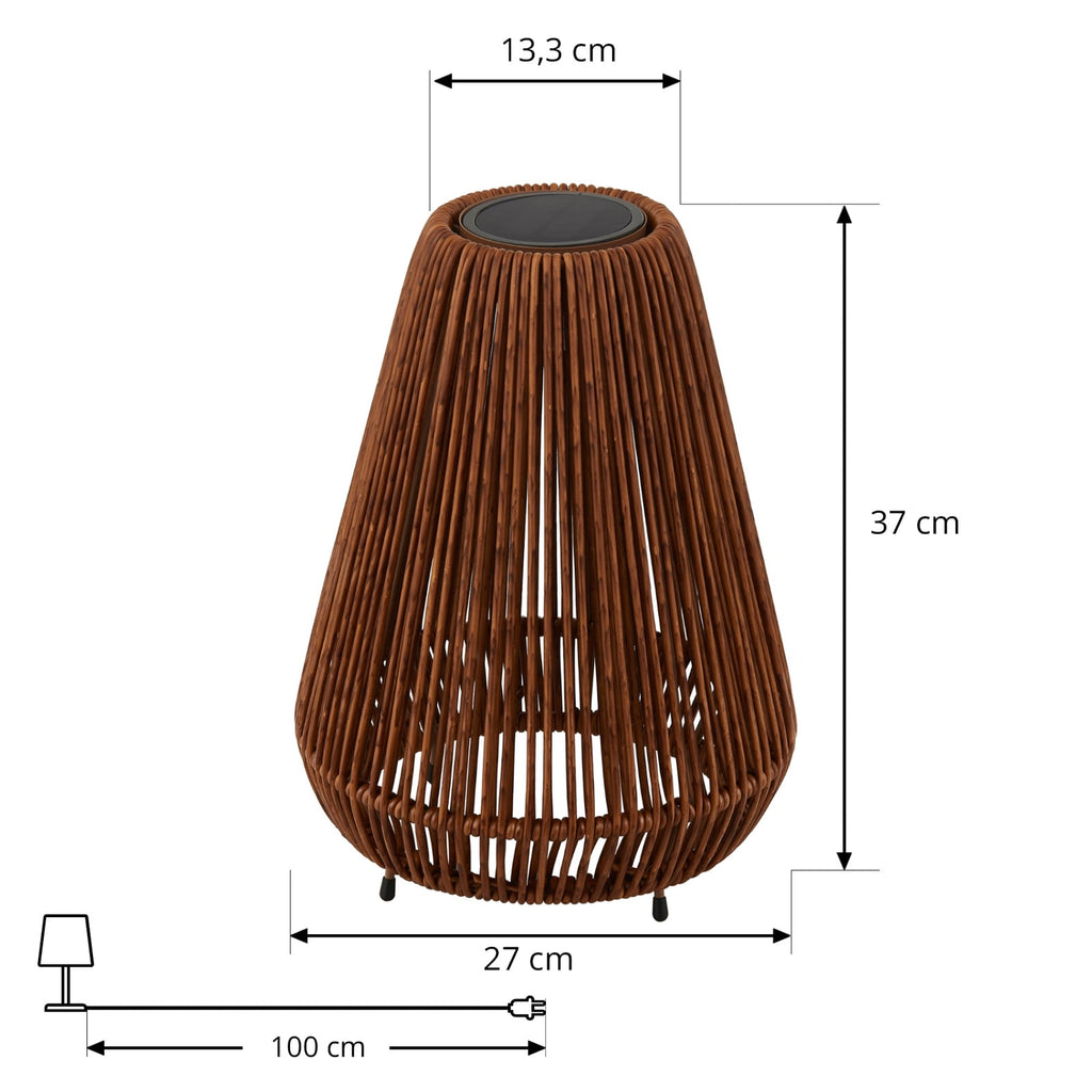 LED solcellelampe Amaria rotting dimbar Ø27 cm IP44 montert utendørs