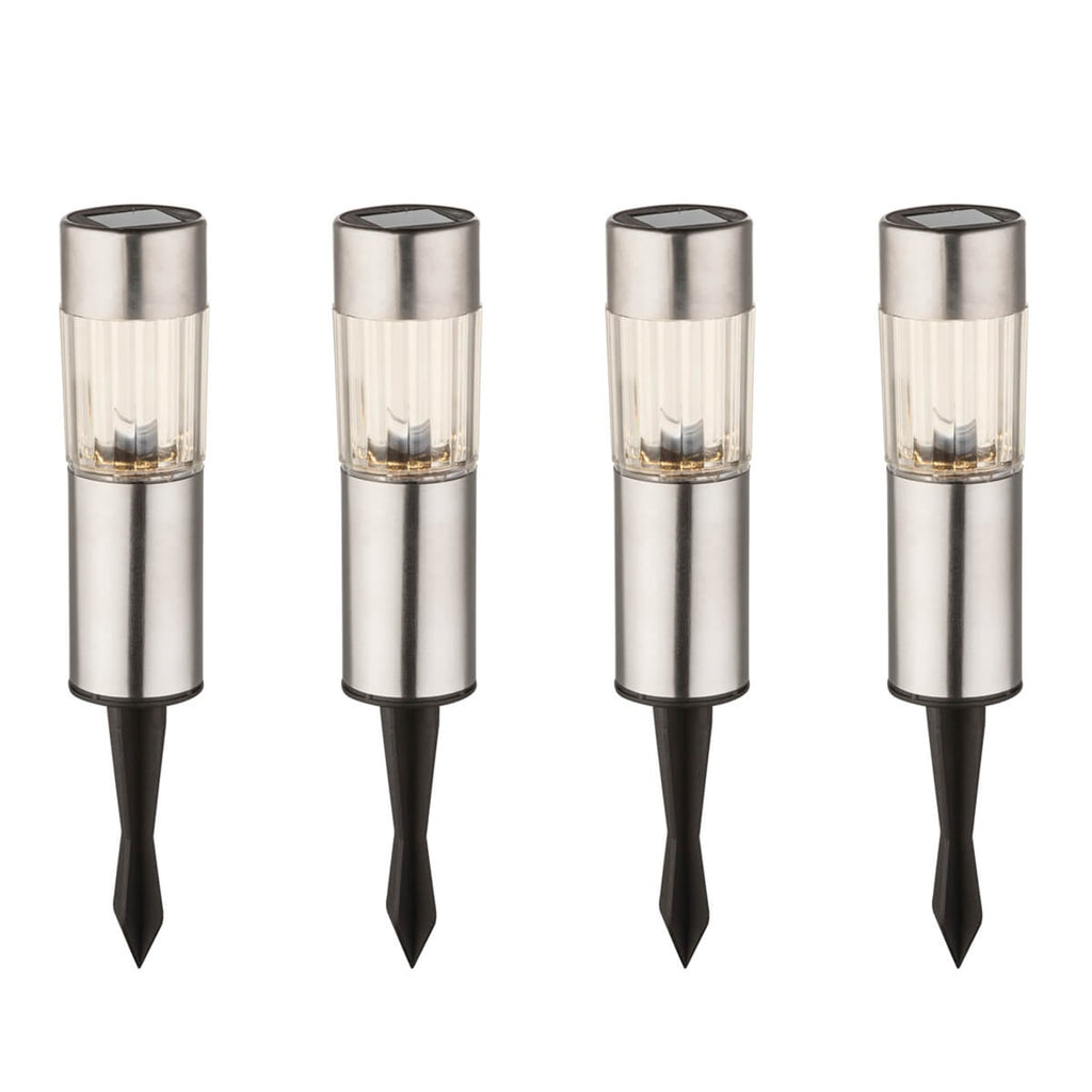 LED solcellelampe Aro 4-sett med jordspyd IP44 forside