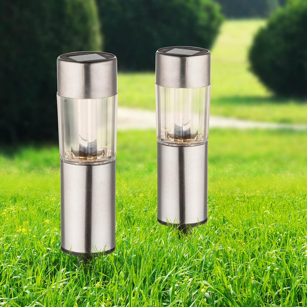 LED solcellelampe Aro 4-sett med jordspyd IP44 detalj
