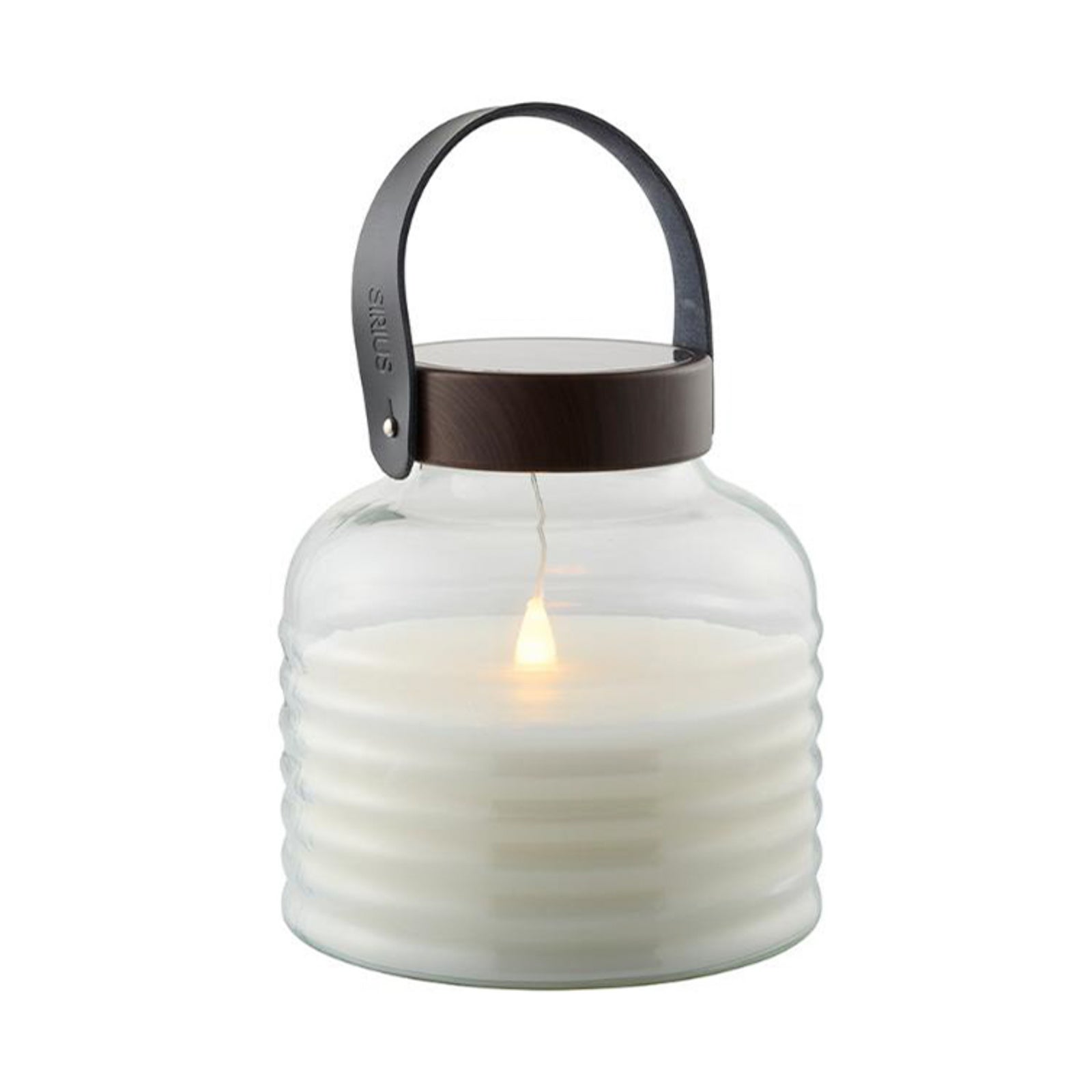 LED solcellelampe Aston Jar glass Ø20 cm IP44 detalj