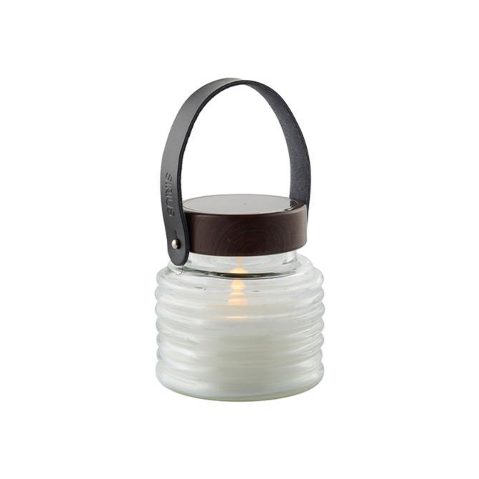 LED solcellelampe Aston Jar glass Ø12 cm svart detalj