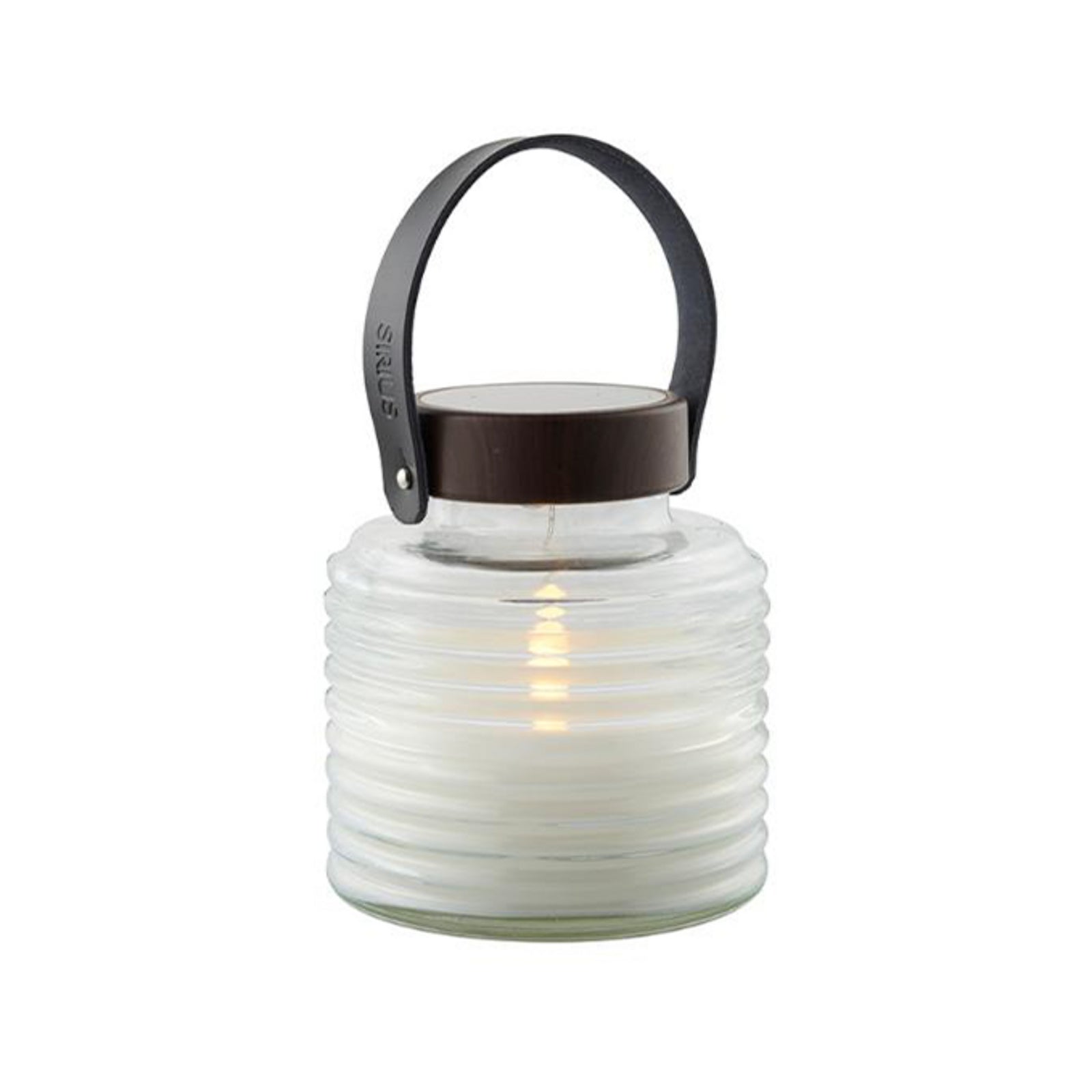 LED solcellelampe Aston Jar glass svart Ø16 cm detalj