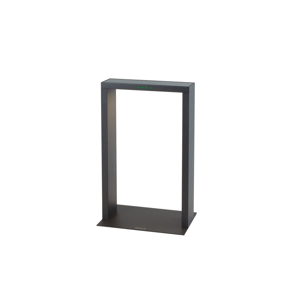 LED solcellelampe AXIS MINI antrasitt aluminium forfra