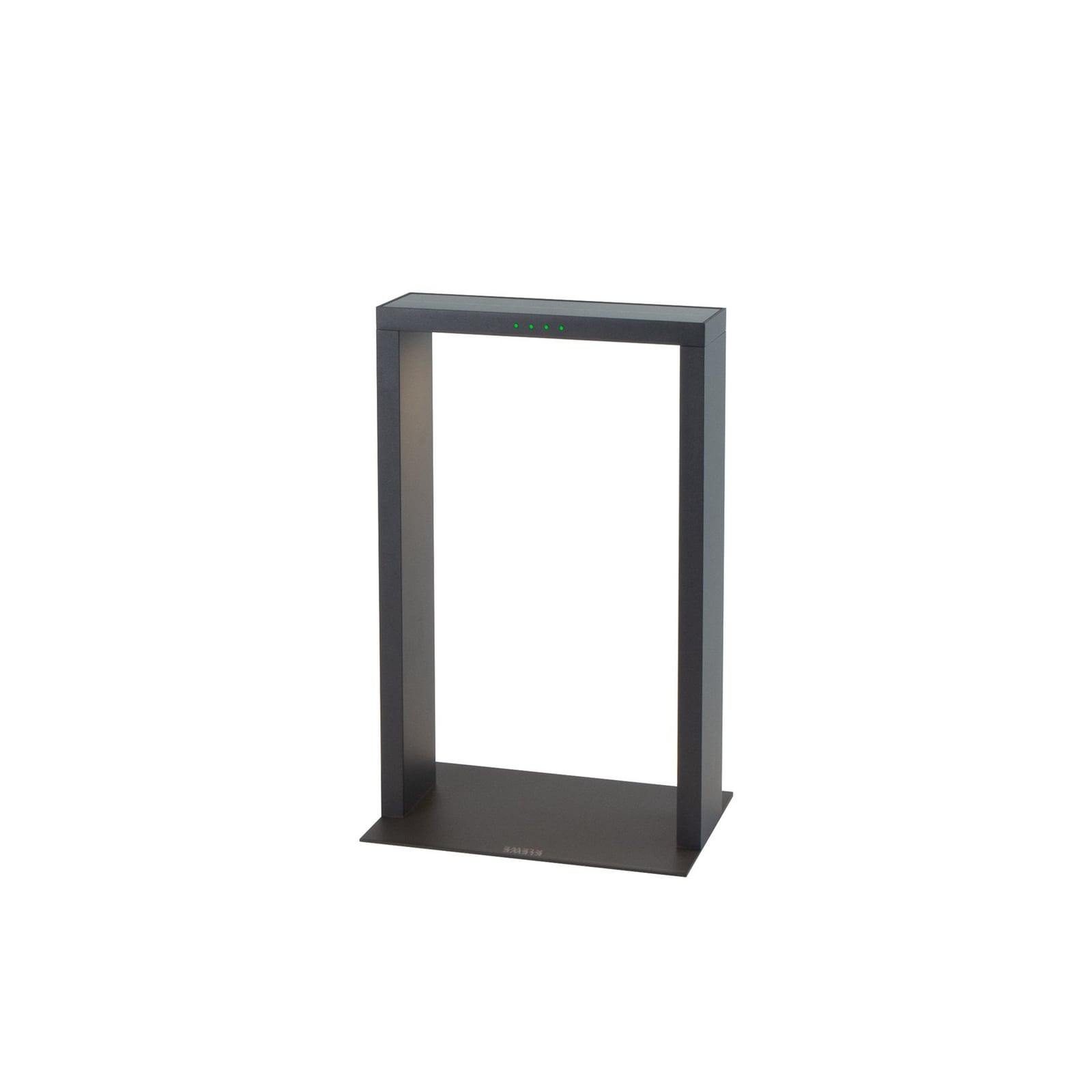 LED solcellelampe AXIS MINI antrasitt aluminium forfra