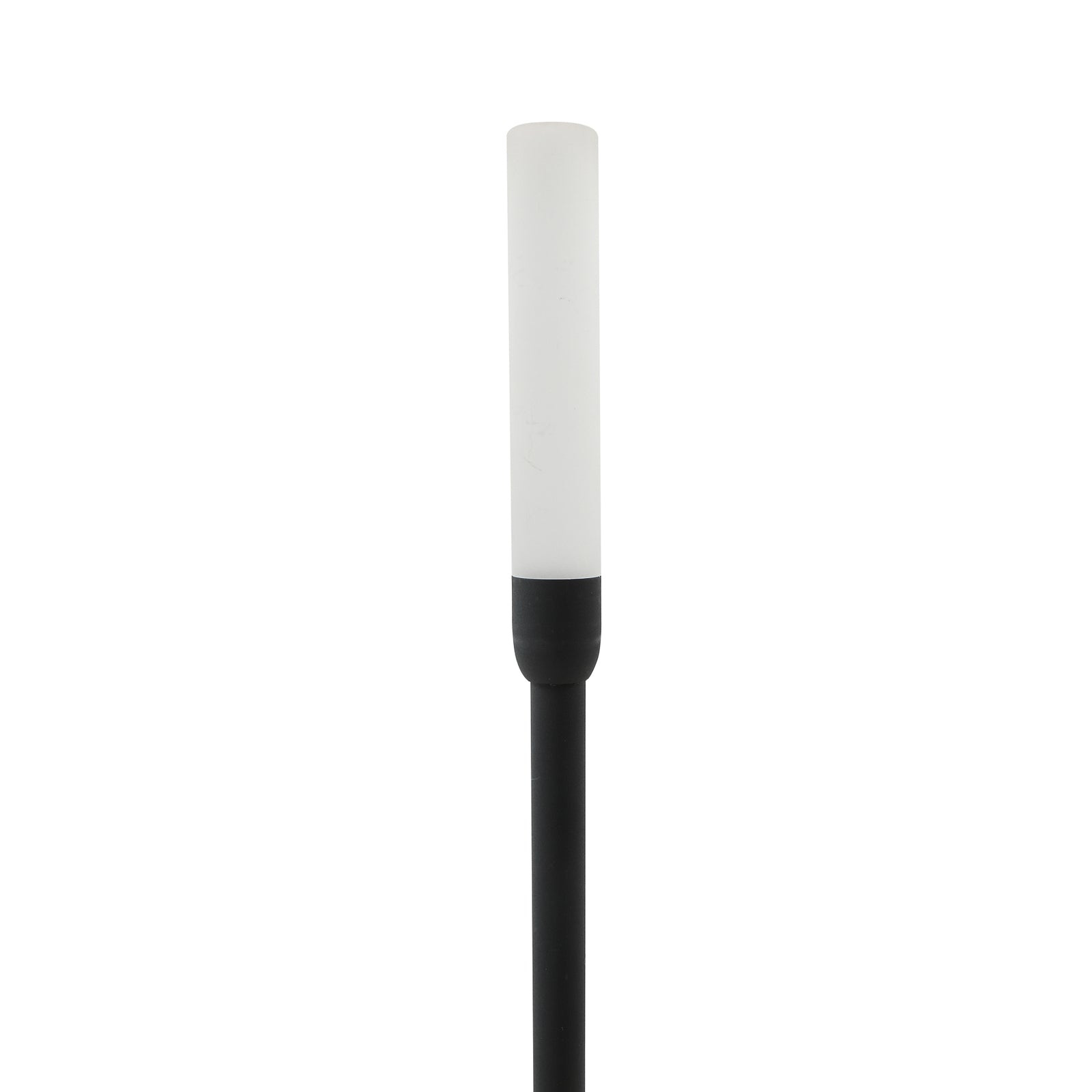 LED solcellelampe Balian 3-er sett svart aluminium nærbilde av solarpanel