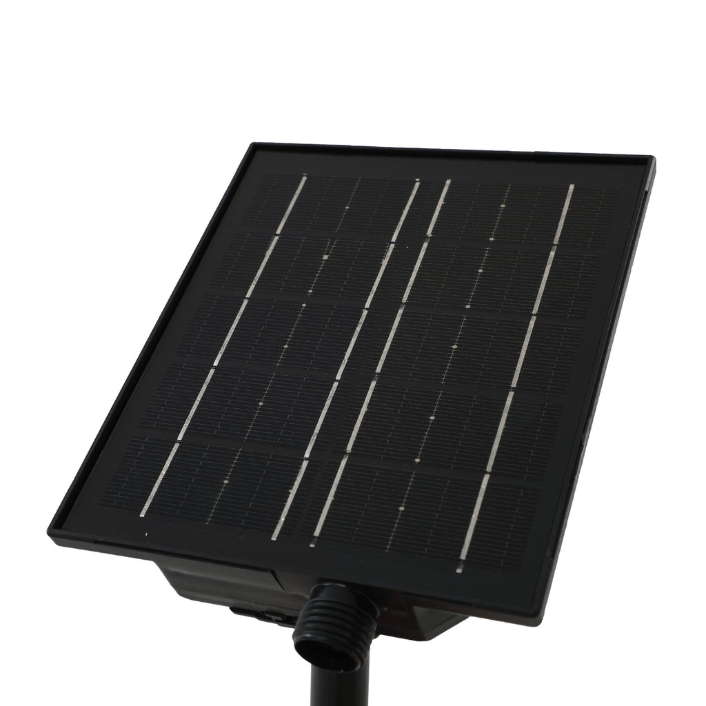 LED solcellelampe Balian 3-er sett svart aluminium lysmodus eksempel