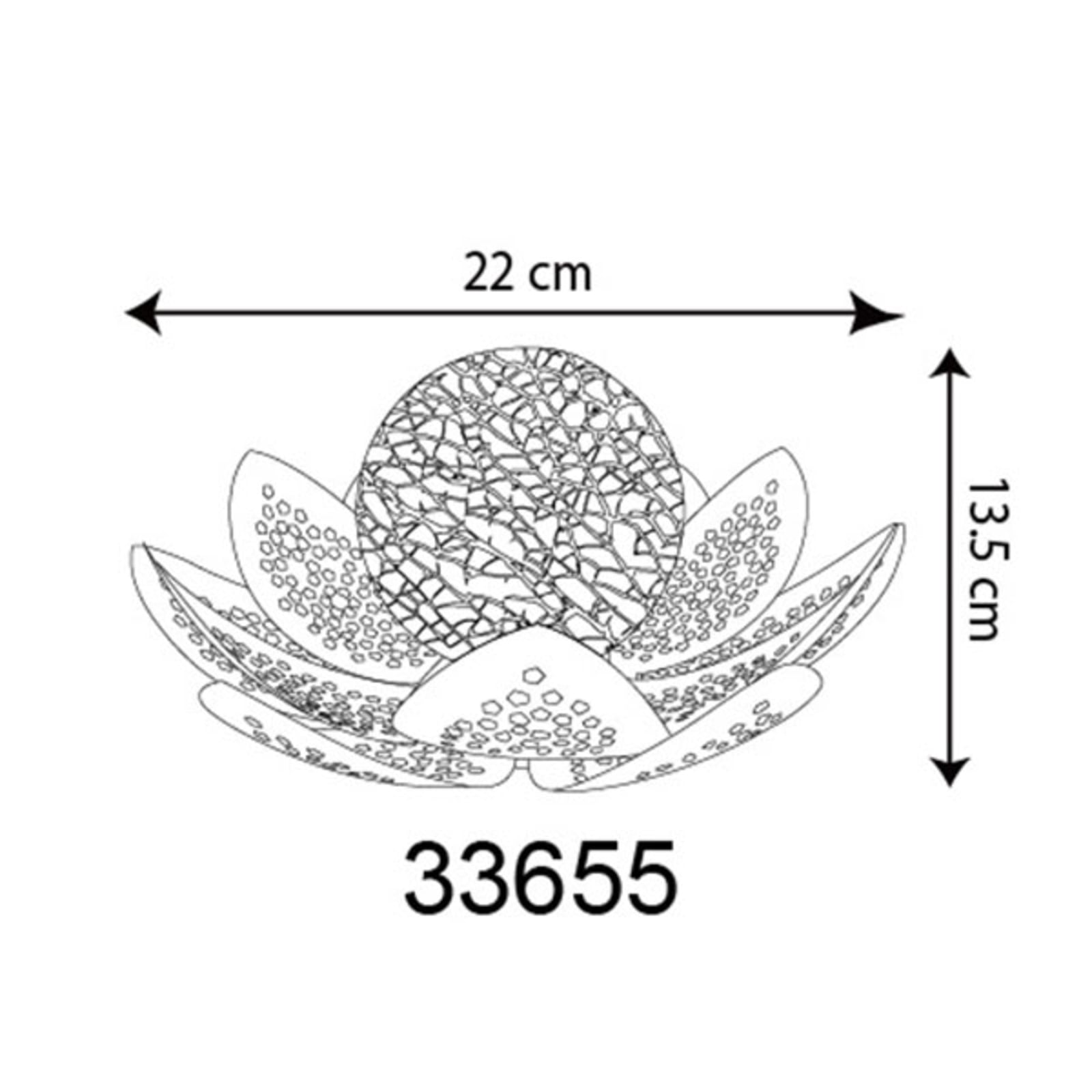 LED solcellelampe blomsterform crackle-glass med bryter Globo