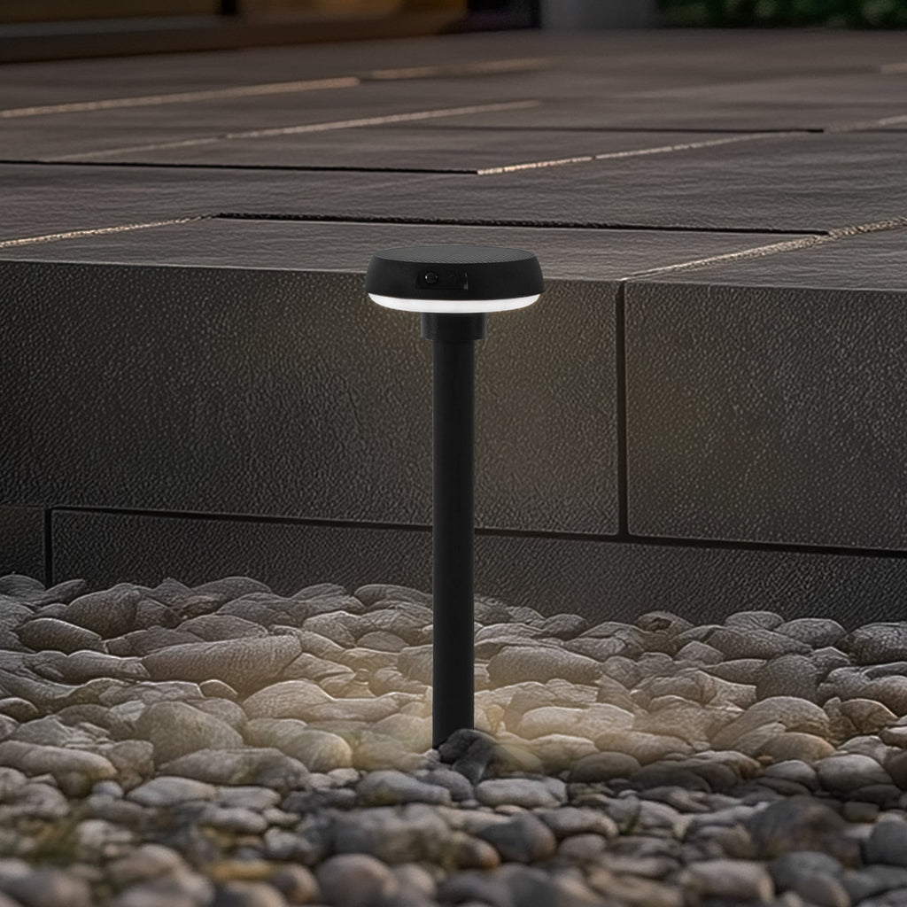 LED solcellelampe Brinca med bevegelsessensor svart IP44 forfra