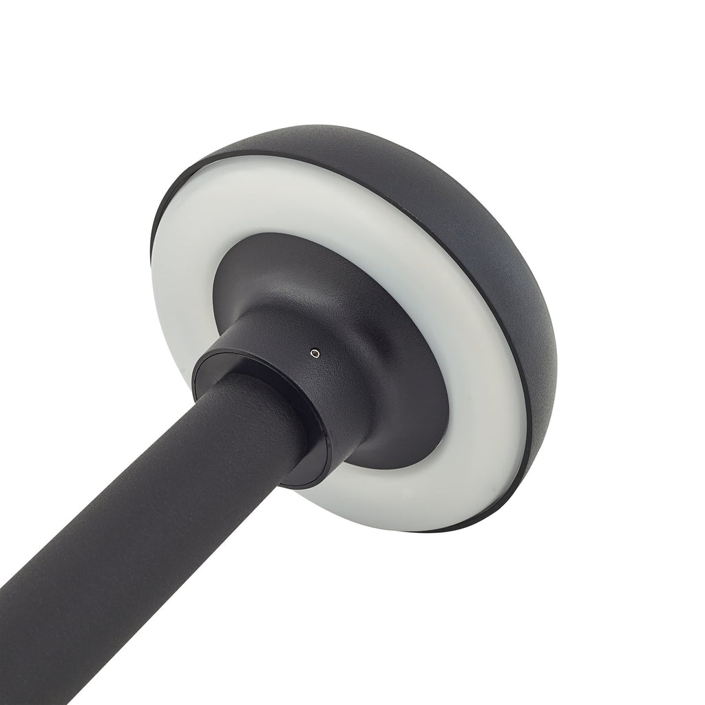 LED solcellelampe Brinca med bevegelsessensor svart IP44 monteringsdetalj