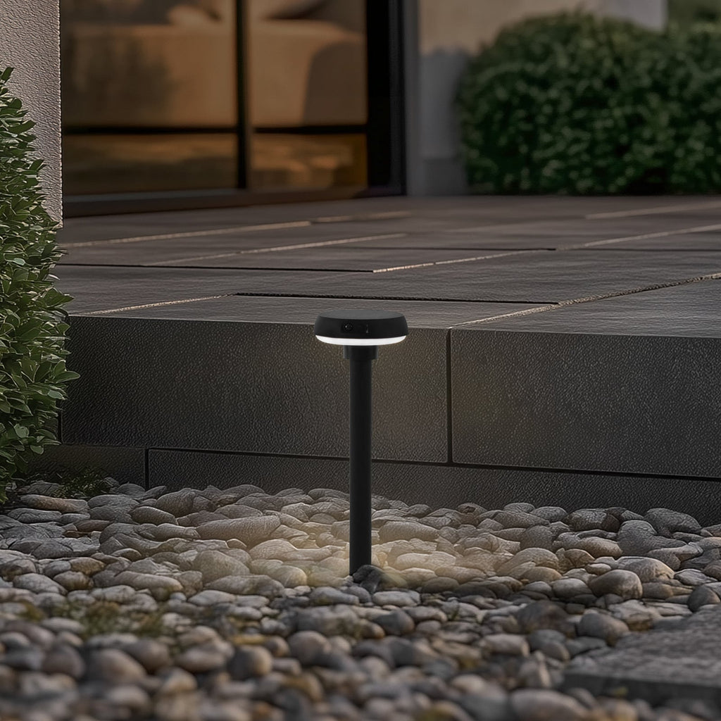 LED solcellelampe Brinca med bevegelsessensor svart IP44 bakside
