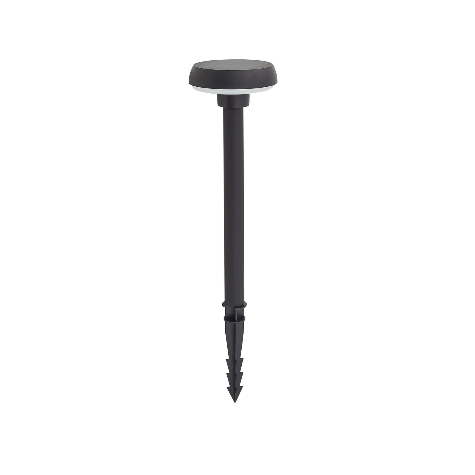 Montert LED solcellelampe Brinca med bevegelsessensor svart IP44 på terrasse