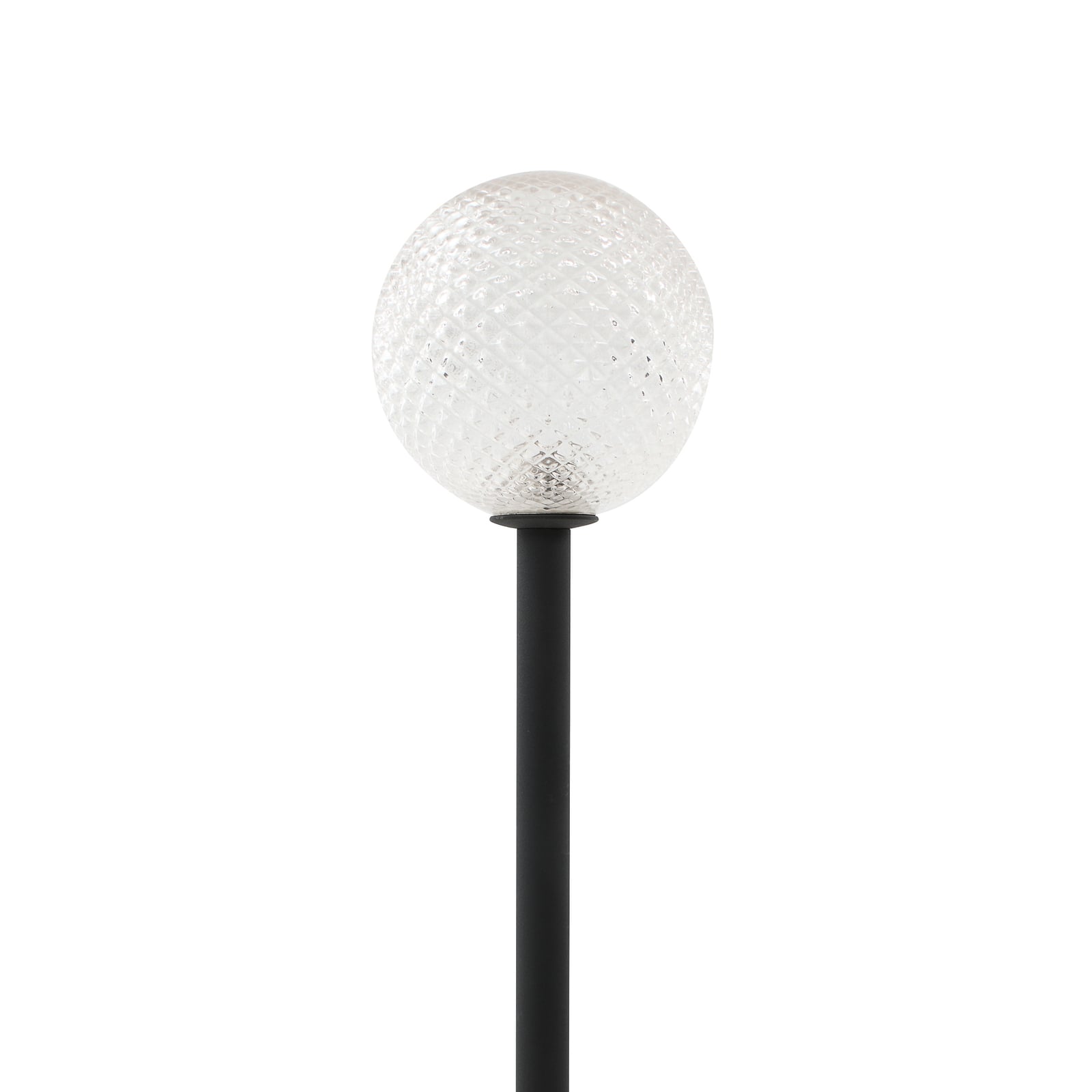 LED solcellelampe Brindley svart aluminium og glass med jordspyd