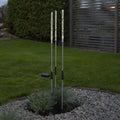 LED solcellelampe Bubbly 3-sett varmhvit IP44 forfra