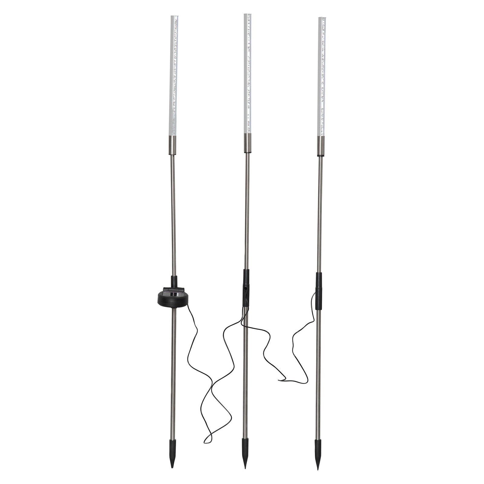 LED solcellelampe Bubbly 3-sett varmhvit IP44 montert i hage