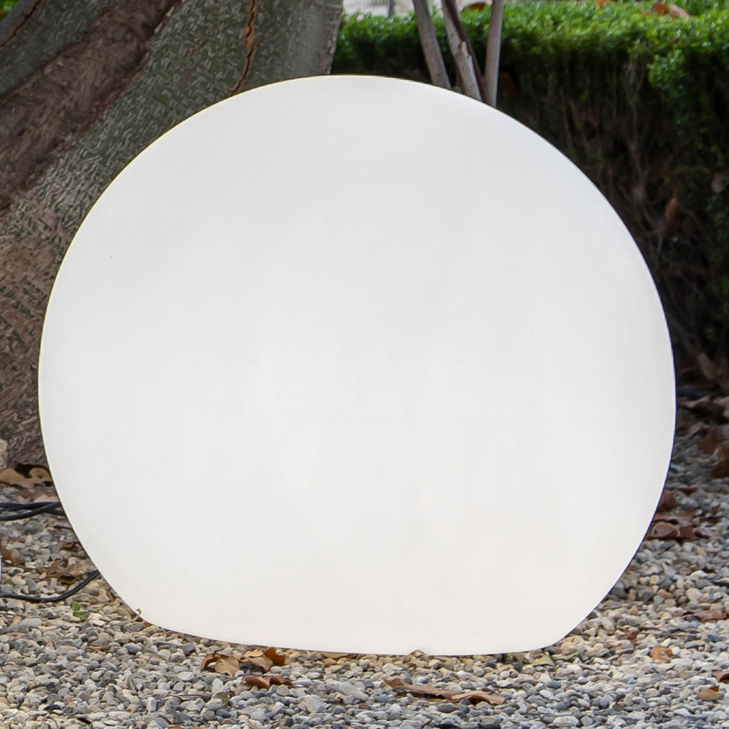 LED solcellelampe Buly kule dimbar RGB IP65 Ø78 cm forfra