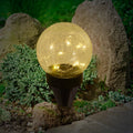 LED solcellelampe dekor glass 3er-sett Ø12 cm IP44 Näve forfra