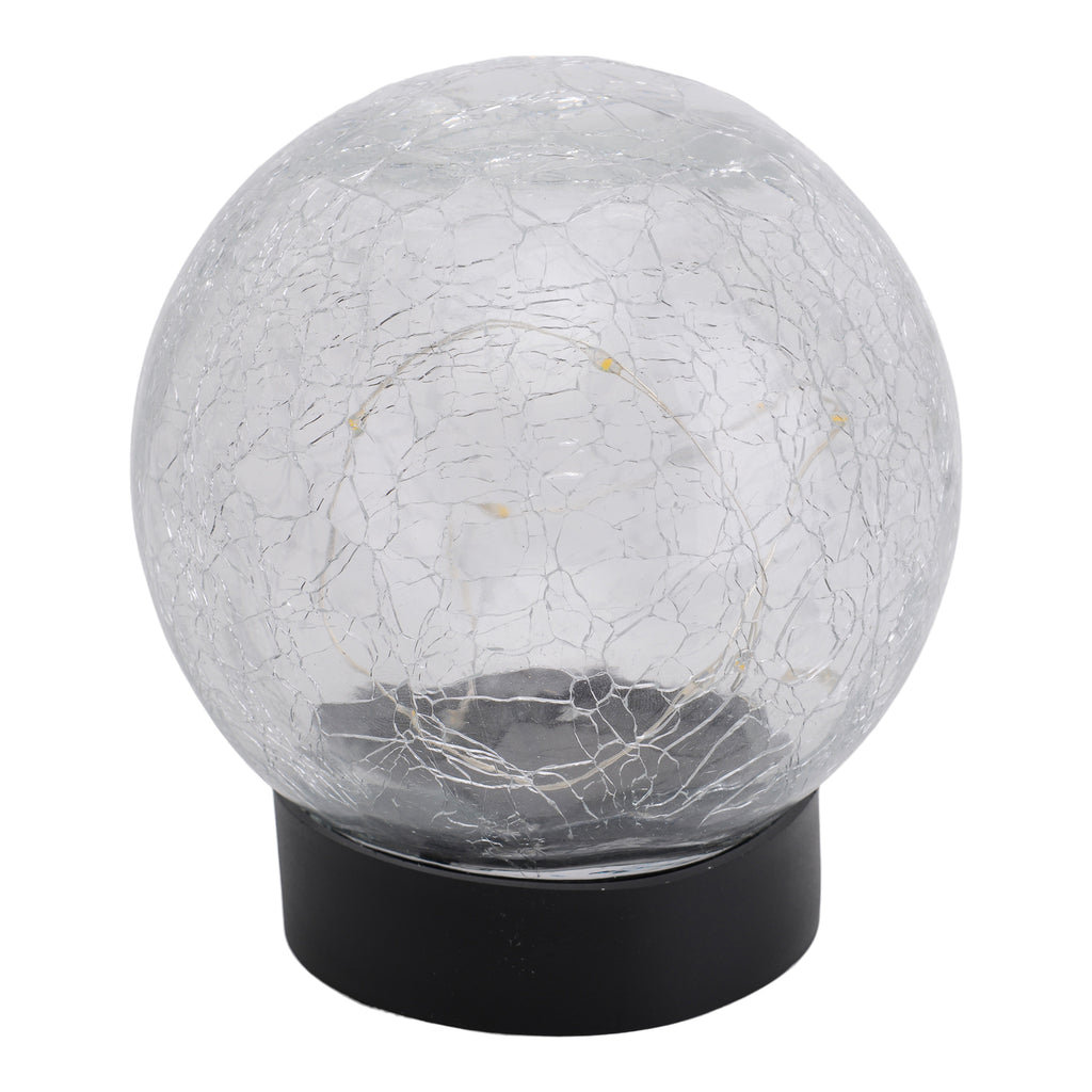 LED solcellelampe dekor glass 3er-sett Ø12 cm IP44 Näve detalj