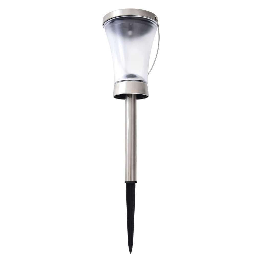 Detalj av LED solcellelampe dekor med jordspyd 8-pk rustfritt stål IP44 Näve