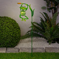 LED solcellelampe dekorasjon hengende frosk grønn IP44 sett forfra