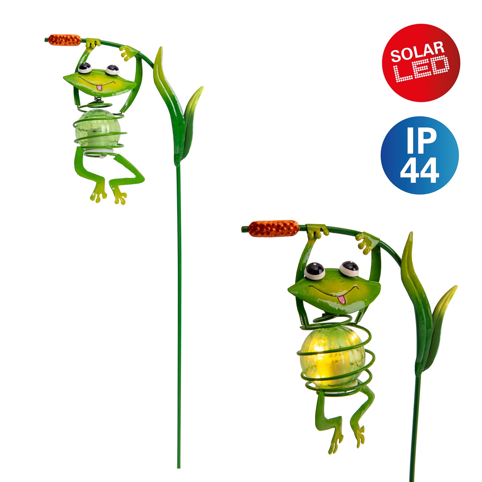 LED solcellelampe dekorasjon hengende frosk grønn IP44 montert i hage