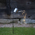 LED solcellelampe Dew Drop vannkanne svart IP44 forfra